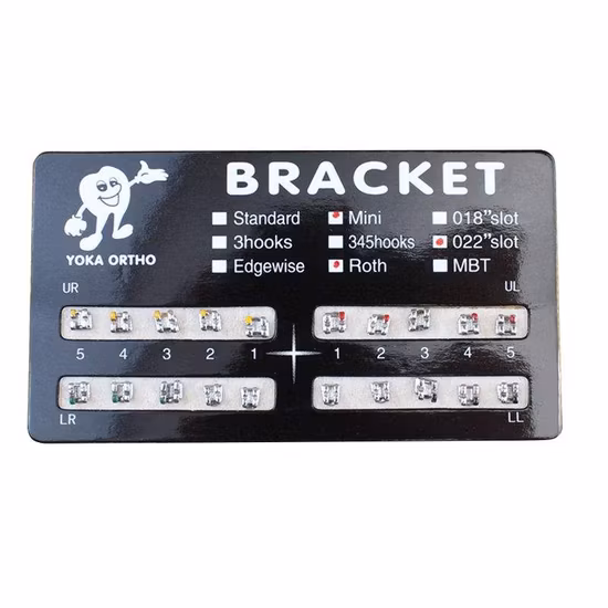 Mesh Standard Mini Mbt 0.018/0.022 Slot Metal Brackets Ortho