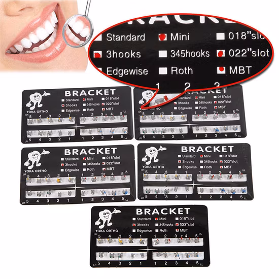Mesh Standard Mini Mbt 0.018/0.022 Slot Metal Brackets Ortho