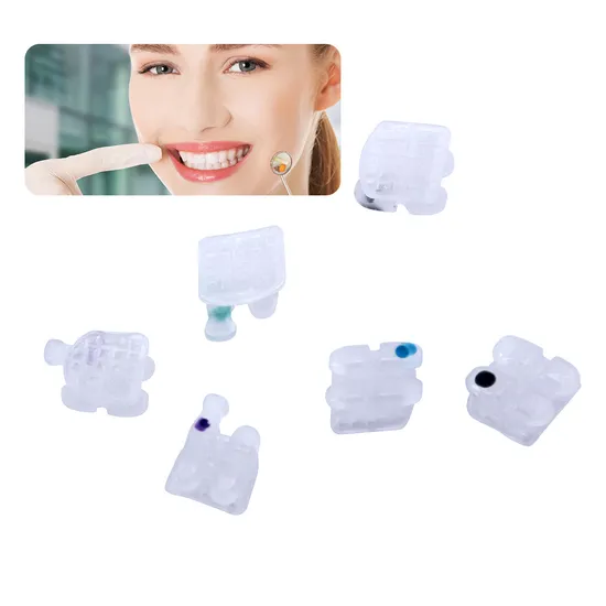 熱い！ 歯科矯正歯科メッシュ ベース セラミック ブラケット Ortho Medical Cim 技術 OEM/ODM 歯科ブラケット